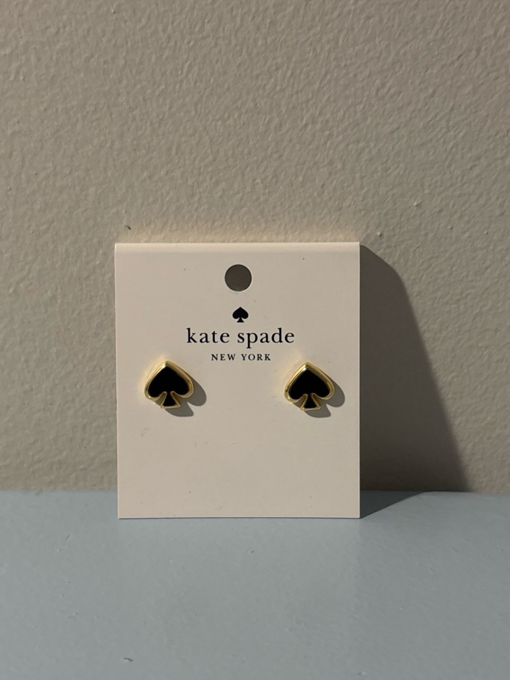 Kate Spade New York Black Spade Stud Earrings - Picture 2 of 4